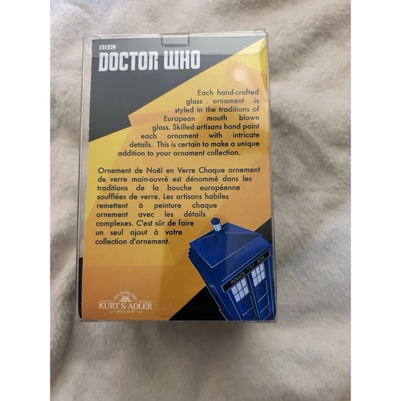 NEW Dr‎ Doctor Who TARDIS 11cm Tall Glass Christmas Ornament - Picture 5 of 6